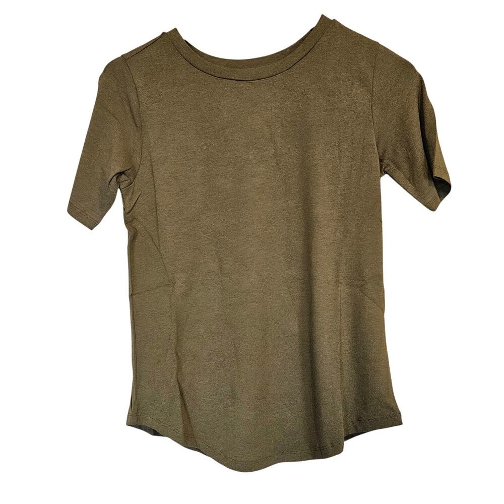 Universal Standard Tee Rex Short Sleeve‎ Olive Green Size 0-00 Casual Fall Basic
